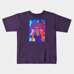 Her name is Journey! Colorful Art of a Woman Kids T-Shirt